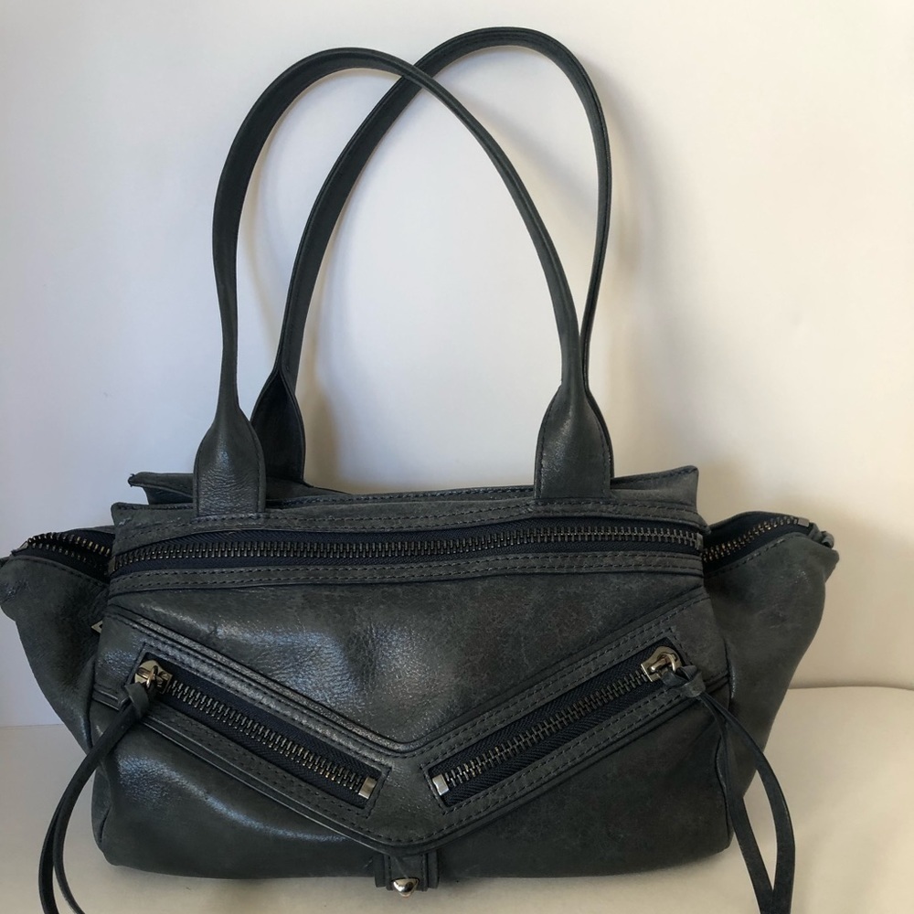 Botkier Navy Blue Medium Trigger Satchel - Picture 6 of 7
